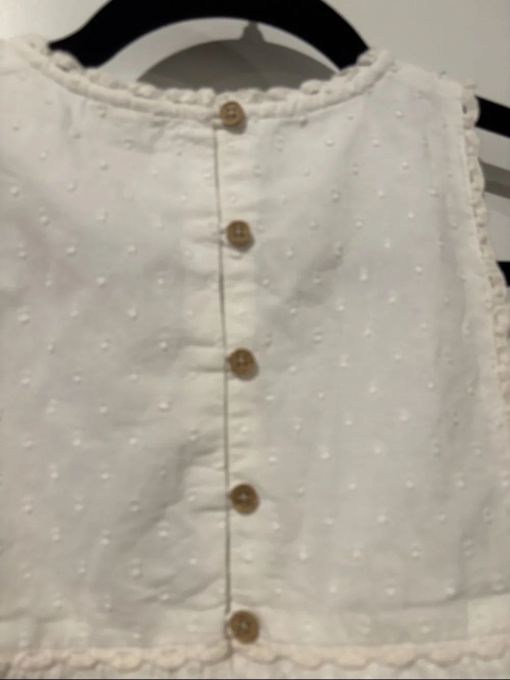 next White Dress with Blue Floral Embroidery